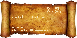 Kuchár Ditta névjegykártya